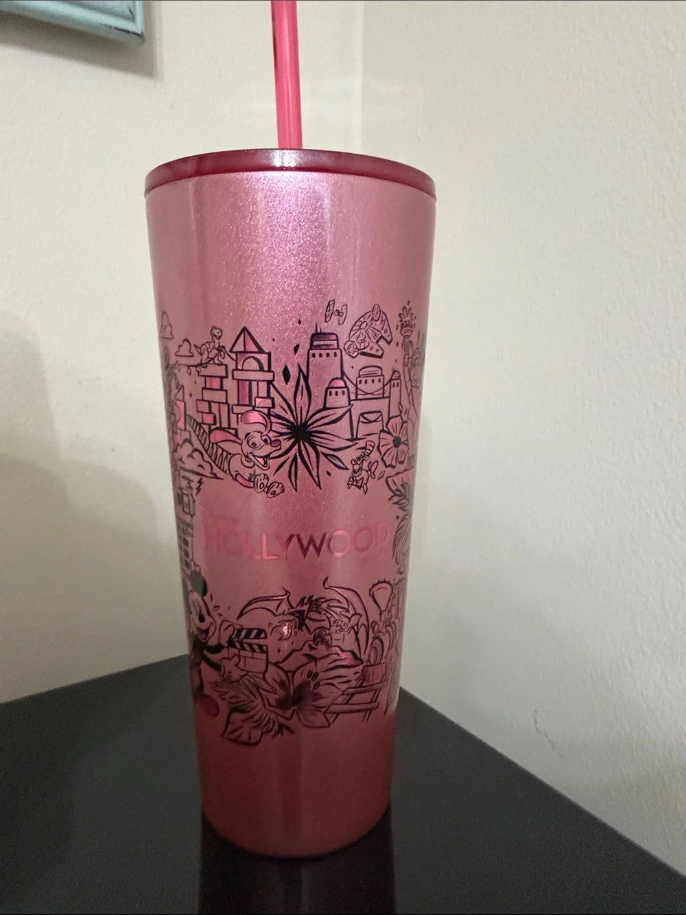 Disney Parks Hollywood Studios Starbucks Stainless Steel Tumbler Cup New